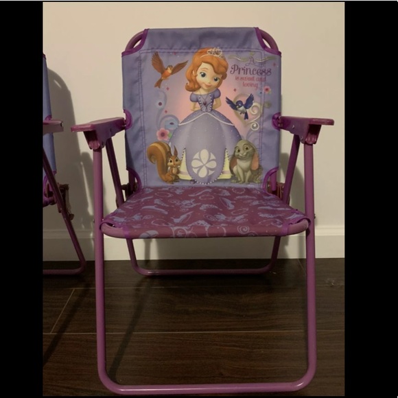 2 Disney Sofia the First Toddler Chairs Foldable - Picture 3 of 15